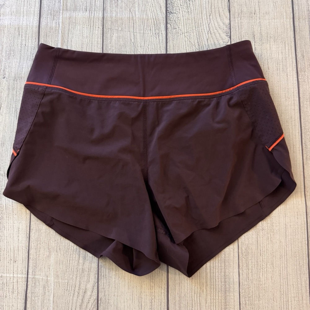 Athleta Shorts Women Small Maroon/Orange Athletic Running Training Gym Casual
